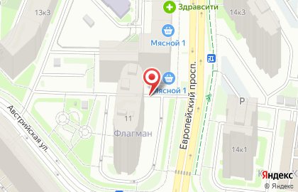 Гастроном Мясной №1 на Европейском проспекте на карте