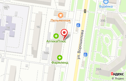 Аптека на Ворошилова на карте