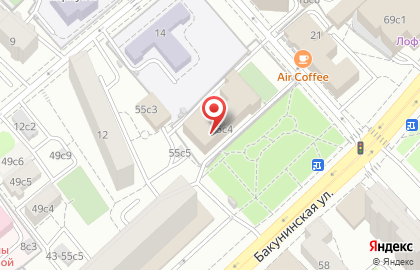 Колледж легкой промышленности №5 на Бакунинской улице на карте