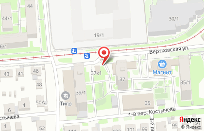 Продовольственный магазин на Вертковской, 37 к1 на карте