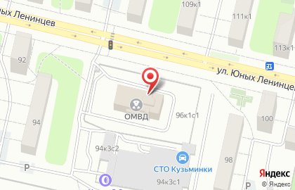 Отдел МВД России по району Кузьминки г. Москвы на карте