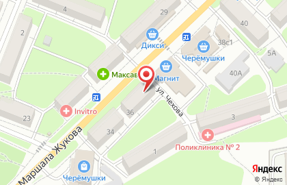 Аптека ГратисФарма на улице Маршала Жукова на карте