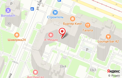 Авес на улице Просвещения на карте