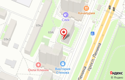 Наркологическая клиника Элизиум на проспекте Ленина на карте