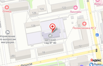 Детский сад №40 на улице Белинского на карте