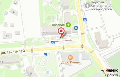 Сеть булочных Каравай СВ на улице Текстилей на карте