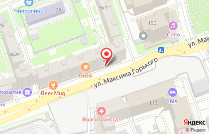 Отделение банка ЗЕНИТ на улице Максима Горького на карте