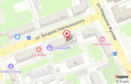 Магазин тканей Грация на улице Б.Хмельницкого на карте