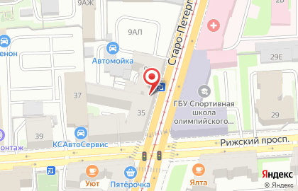 Банкомат СберБанк на Старо-Петергофском проспекте, 9б на карте