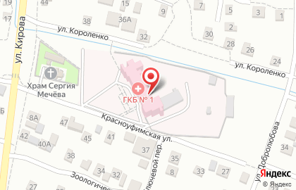 Городская клиническая больница №1 в Кировском районе на карте