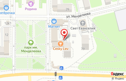 Магазин Продукты на улице Менделеева на карте