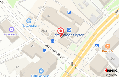 Телекоммуникационная компания МТС на Октябрьской улице на карте