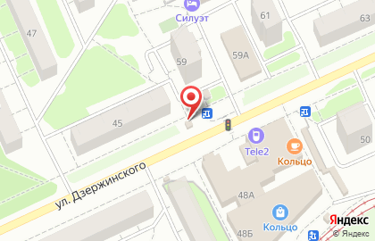 Кафе быстрого питания Fresh-Kebab на улице Дзержинского на карте