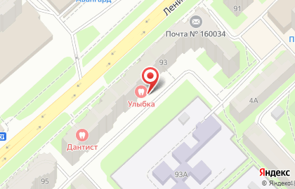 Почтовое отделение №34 на улице Ленинградской на карте