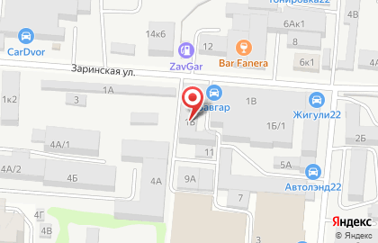Автосервис ZavGar на Заринской улице на карте