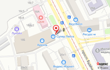 Салон сотовой связи МегаФон на метро Шоссе Энтузиастов на карте