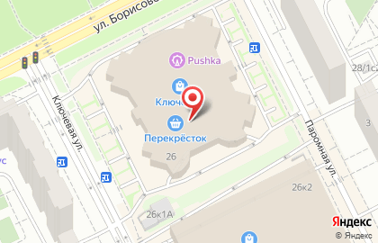 Супермаркет Перекрёсток на метро Алма-Атинская на карте
