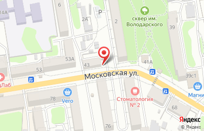 Мастерская по изготовлению ключей на Московской улице на карте