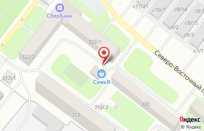 Магазин Моя семья на улице 3-й микрорайон на карте