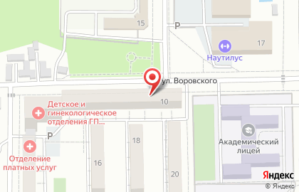 ТЦ Универсам в Железнодорожном районе на карте