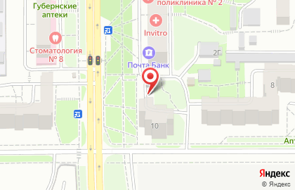 Аптека Медика+ в Октябрьском районе на карте