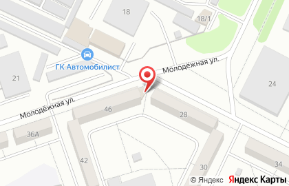 Продуктовый магазин Ясень на Молодёжной улице на карте