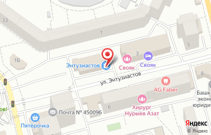 Магазин постельных принадлежностей на улице Энтузиастов на карте