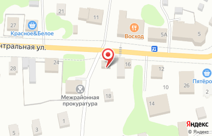 Магазин у дома Бристоль на Центральной улице на карте