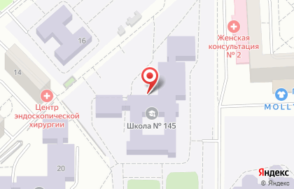 Средняя общеобразовательная школа №145 в Советском районе на карте