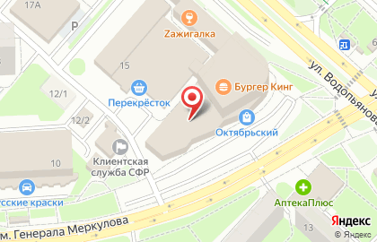 Мебельный салон Мир мебели в Октябрьском районе на карте
