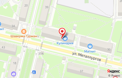 Магазин цветов Цветничок на улице Металлургов на карте