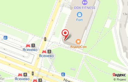 Торгово-развлекательный комплекс FORT Ясенево на Новоясеневском проспекте на карте