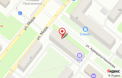 Северный банк Сбербанка России на улице Адмирала Нахимова на карте