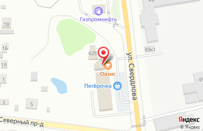 Ресторан Оазис на улице Свердлова на карте