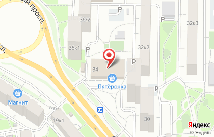Дикси на Олимпийском проспекте в Мытищах на карте