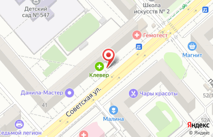 Акваклуб Пелагея на Советской улице на карте