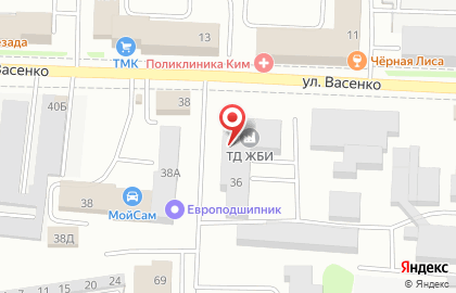 Продовольственный магазин на улице Васенко на карте