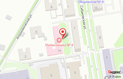 Городская поликлиника №4 на Сибаковской улице на карте