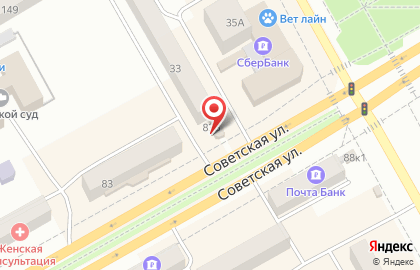 Микрофинансовая организация Наличные займы на Советской улице на карте