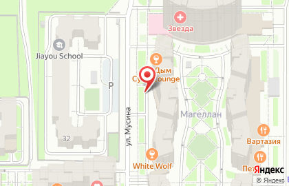 Вечерняя Казань на карте