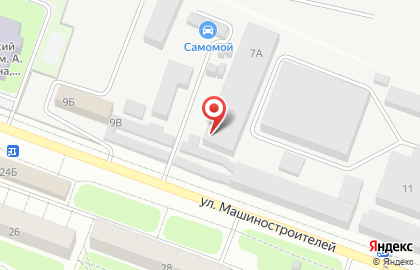 Автомойка на ул. Машиностроителей, 7а на карте