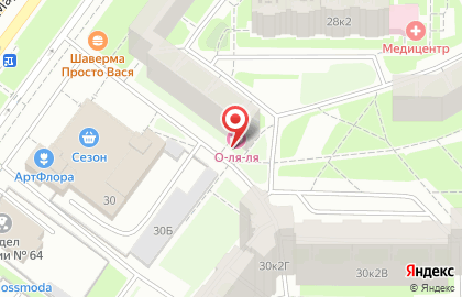 Парикмахерская О-ля-ля на проспекте Маршала Жукова на карте