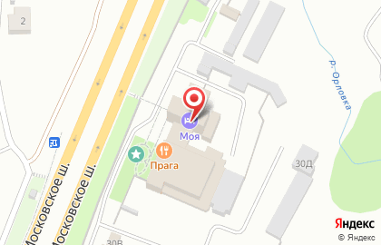 Прага на Московском шоссе на карте