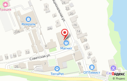 Супермаркет Магнит в Белгороде на карте
