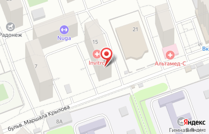 Парикмахерская на бульваре Маршала Крылова, 15 на карте
