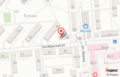 Продуктовый магазин Империя на Октябрьской улице на карте