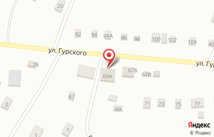 Магазин автозапчастей на ул. Гурского, 67а на карте