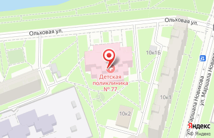 Городская поликлиника №111 на Ольховой улице, 2 на карте
