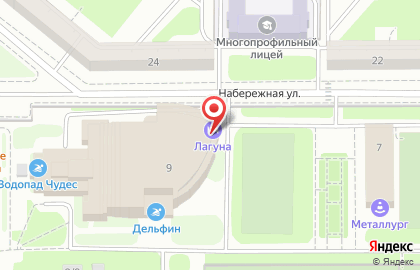Гостиница Лагуна на Набережной улице на карте