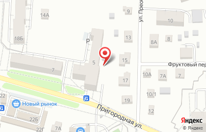 Визит на Пригородной улице на карте